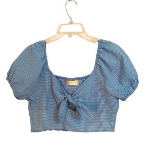 altar’d state crop top smocked back Size L